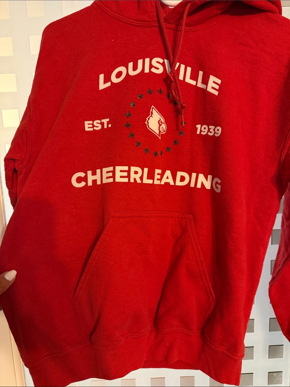 Gildan Red Louisville Cheerleading Hoodie